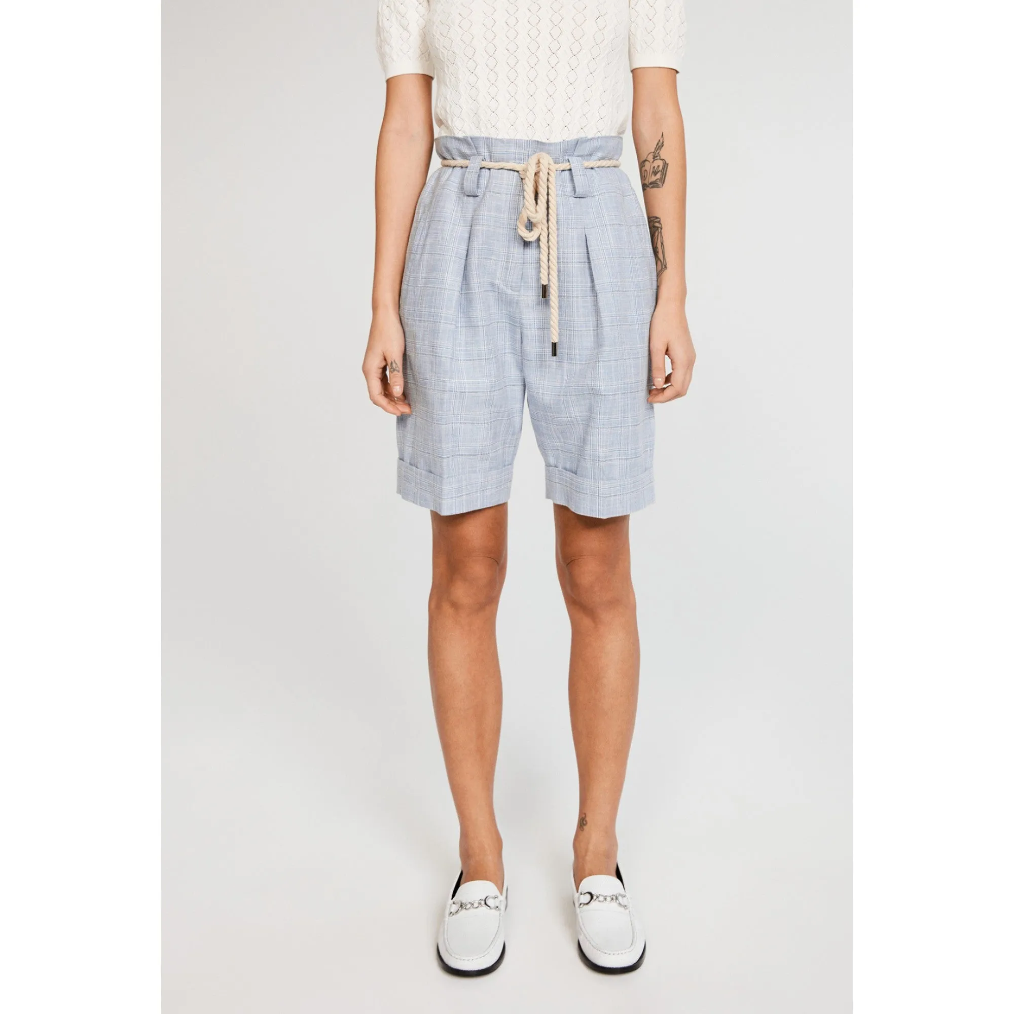 Women High-Waisted Shorts - Dual-Color